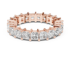 2.31 CT Princess Lab Grown 925 Silver Eternity Band