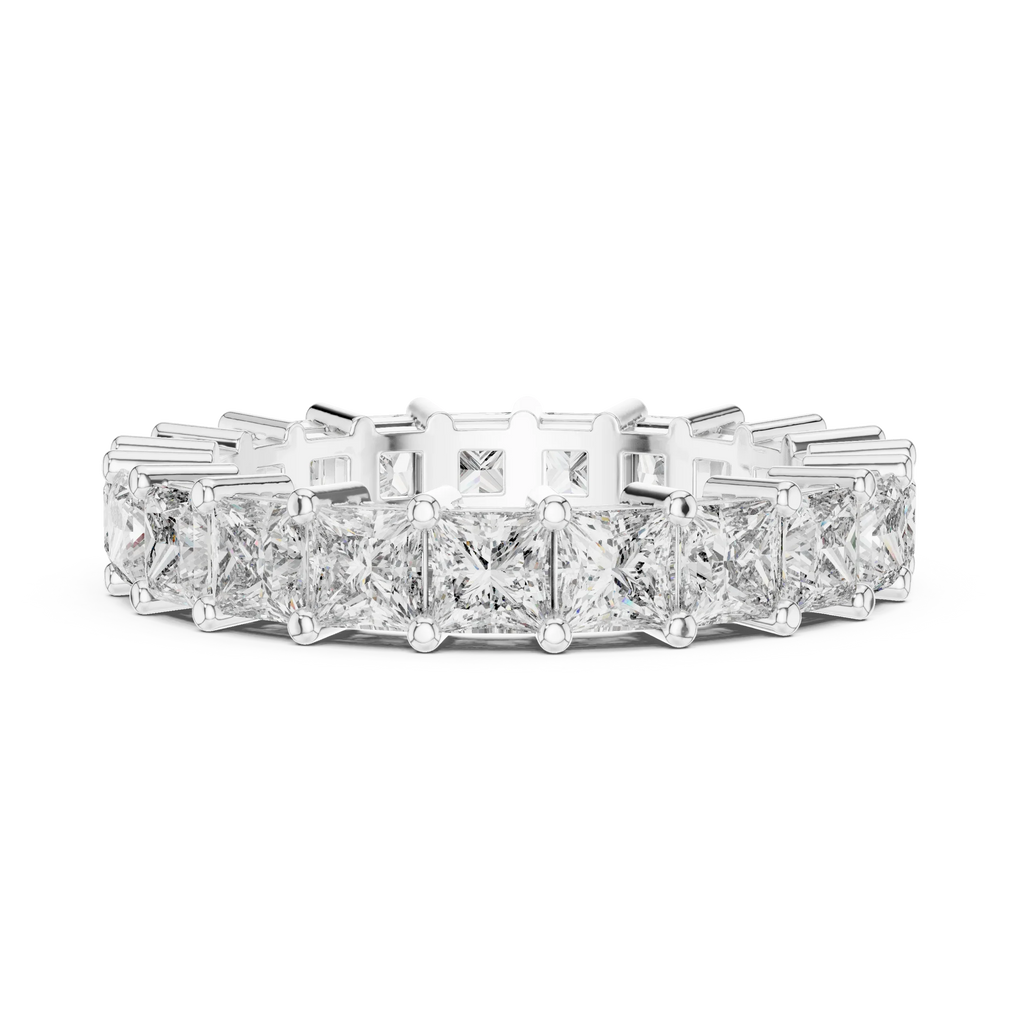 2.31 CT Princess Lab Grown 925 Silver Eternity Band