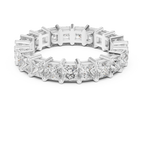 2.31 CT Princess Lab Grown 925 Silver Eternity Band