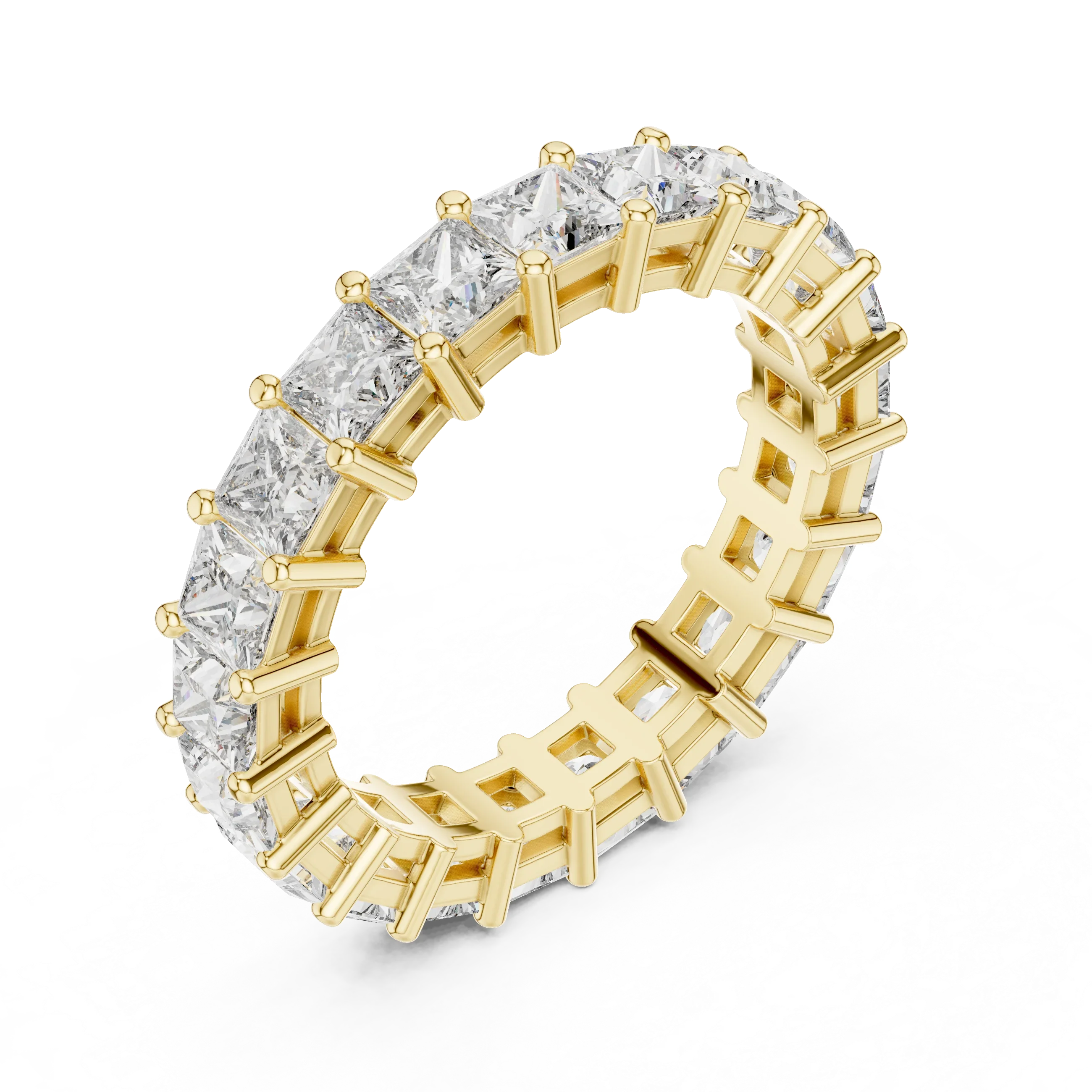 2.31 CT Princess Lab Grown 925 Silver Eternity Band