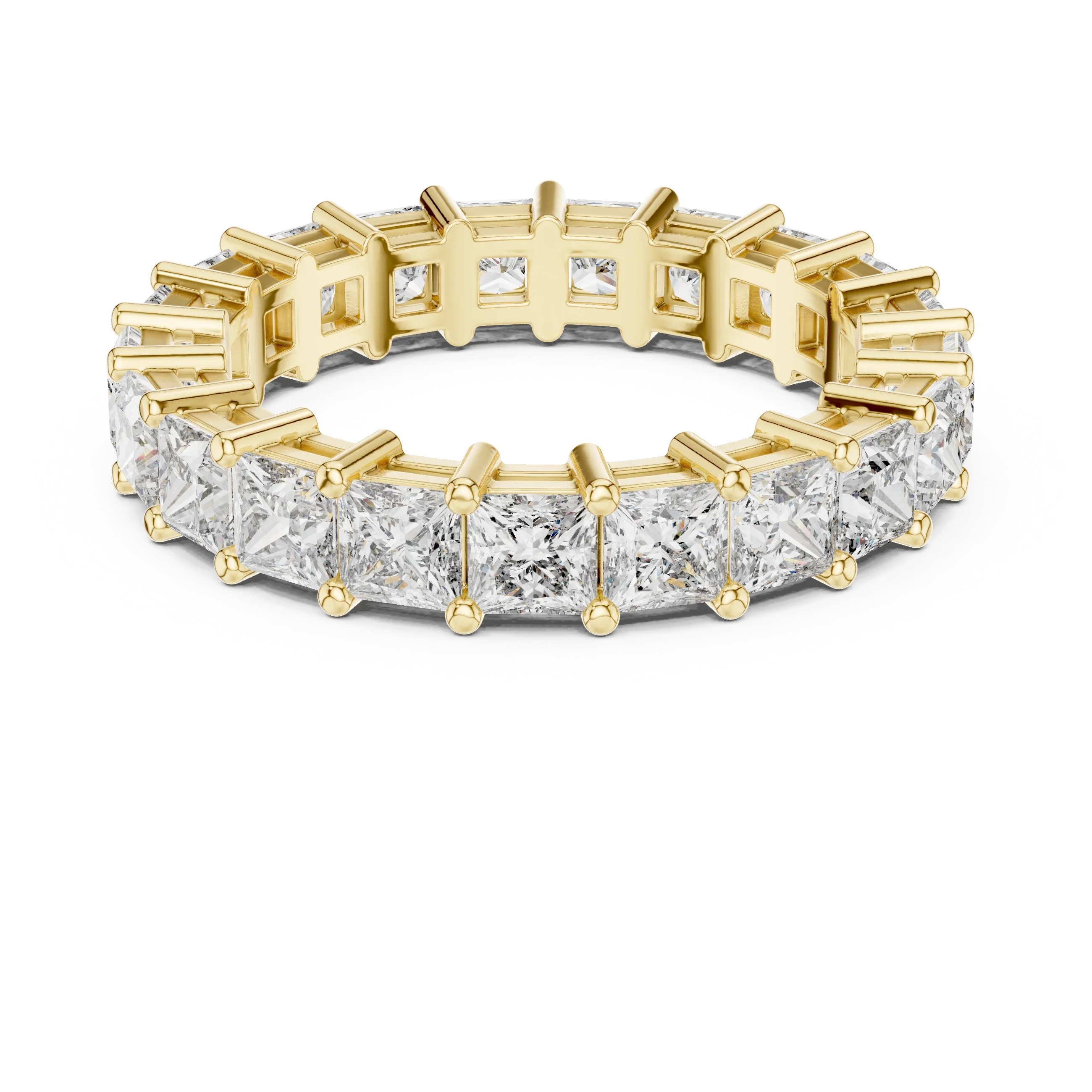 2.31 CT Princess Lab Grown 925 Silver Eternity Band