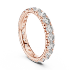 14K Gold Round VVS Lab Diamond Eternity wedding Band