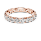 14K Gold Round VVS Lab Diamond Eternity wedding Band
