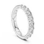 14K Gold Round VVS Lab Diamond Eternity wedding Band