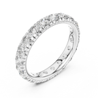 14K Gold Round VVS Lab Diamond Eternity wedding Band