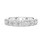14K Gold Round VVS Lab Diamond Eternity wedding Band