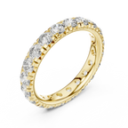 14K Gold Round VVS Lab Diamond Eternity wedding Band