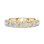 14K Gold Round VVS Lab Diamond Eternity wedding Band