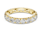 14K Gold Round VVS Lab Diamond Eternity wedding Band