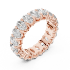 Shared Prong Oval Moissanite Eternity Band 6.08 CTW