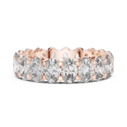 Shared Prong Oval Moissanite Eternity Band 6.08 CTW