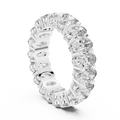 Shared Prong Oval Moissanite Eternity Band 6.08 CTW