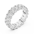 Shared Prong Oval Moissanite Eternity Band 6.08 CTW