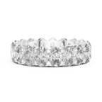 Shared Prong Oval Moissanite Eternity Band 6.08 CTW
