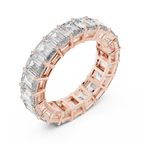 14K Gold Emerald Lab Grown Handcrafted Eternity Band