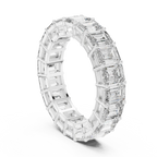 14K Gold Emerald Lab Grown Handcrafted Eternity Band
