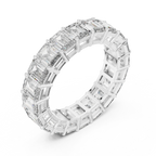 14K Gold Emerald Lab Grown Handcrafted Eternity Band