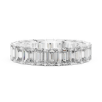 14K Gold Emerald Lab Grown Handcrafted Eternity Band