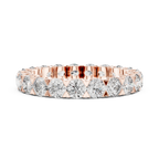 Scalloped Round Moissanite Eternity Band Handcrafted 2.73 CT