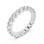Scalloped Round Moissanite Eternity Band Handcrafted 2.73 CT
