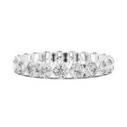 Scalloped Round Moissanite Eternity Band Handcrafted 2.73 CT