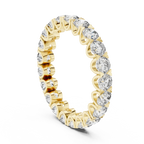Scalloped Round Moissanite Eternity Band Handcrafted 2.73 CT