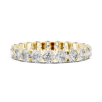 Scalloped Round Moissanite Eternity Band Handcrafted 2.73 CT