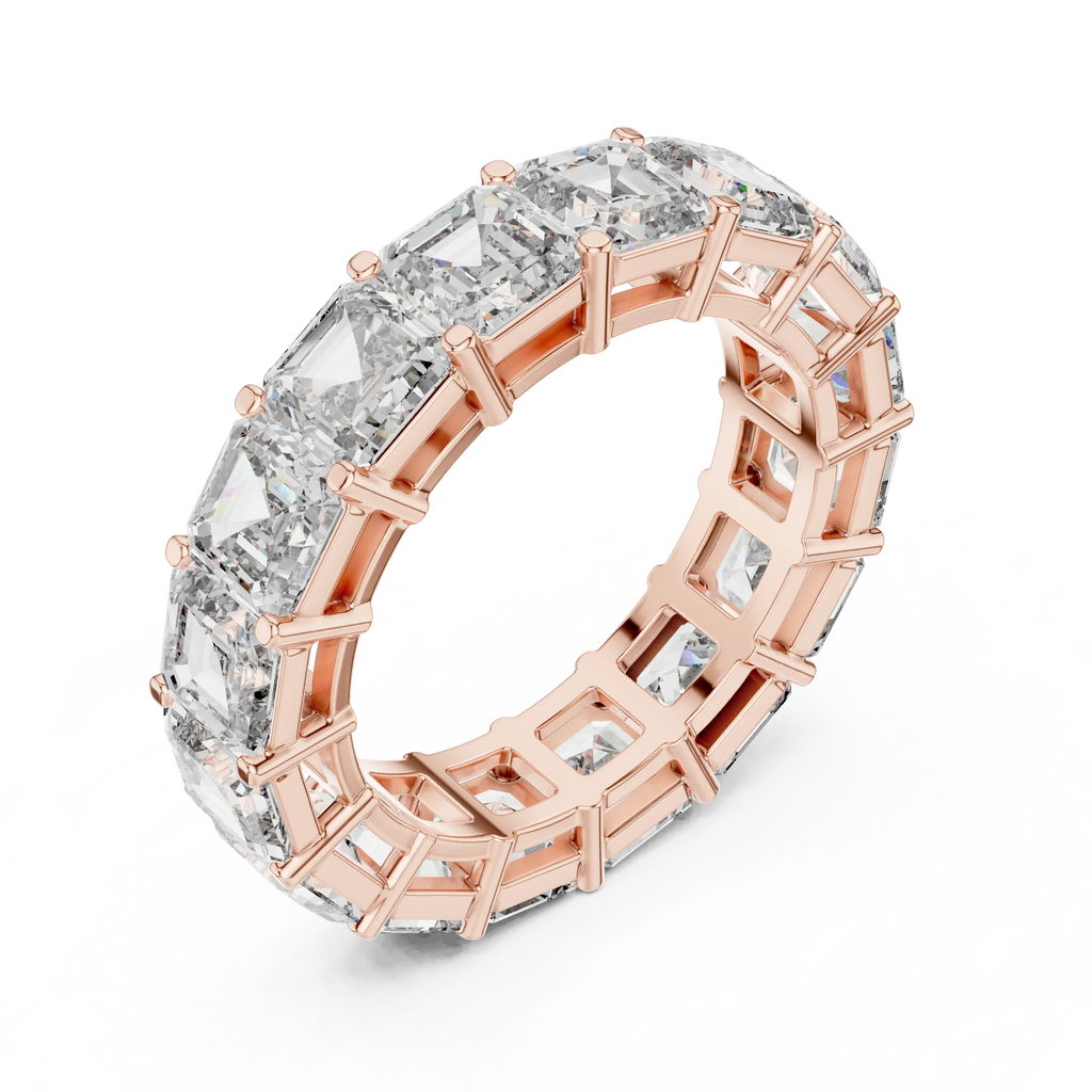 8.00 CTW Radiant Moissanite D Color Eternity Band