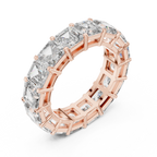 8.00 CTW Radiant Moissanite D Color Eternity Band