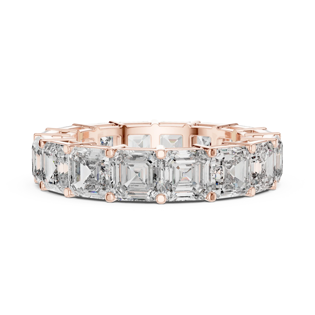 8.00 CTW Radiant Moissanite D Color Eternity Band