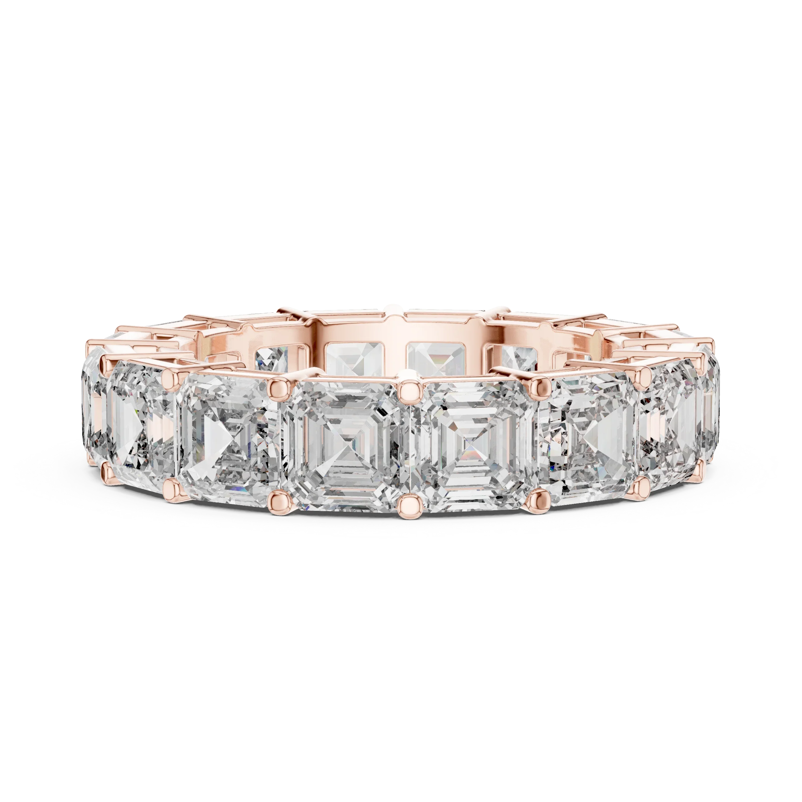 8.00 CTW Radiant Moissanite D Color Eternity Band
