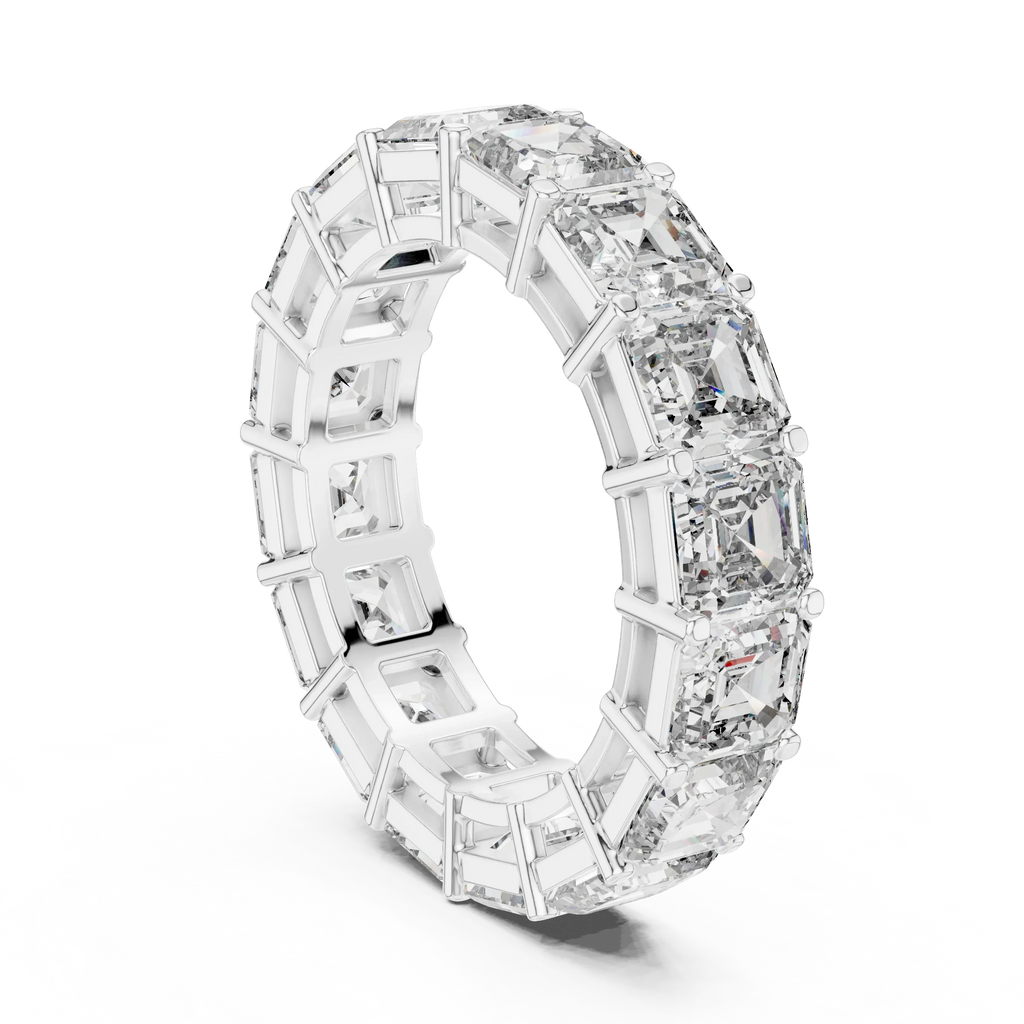 8.00 CTW Radiant Moissanite D Color Eternity Band