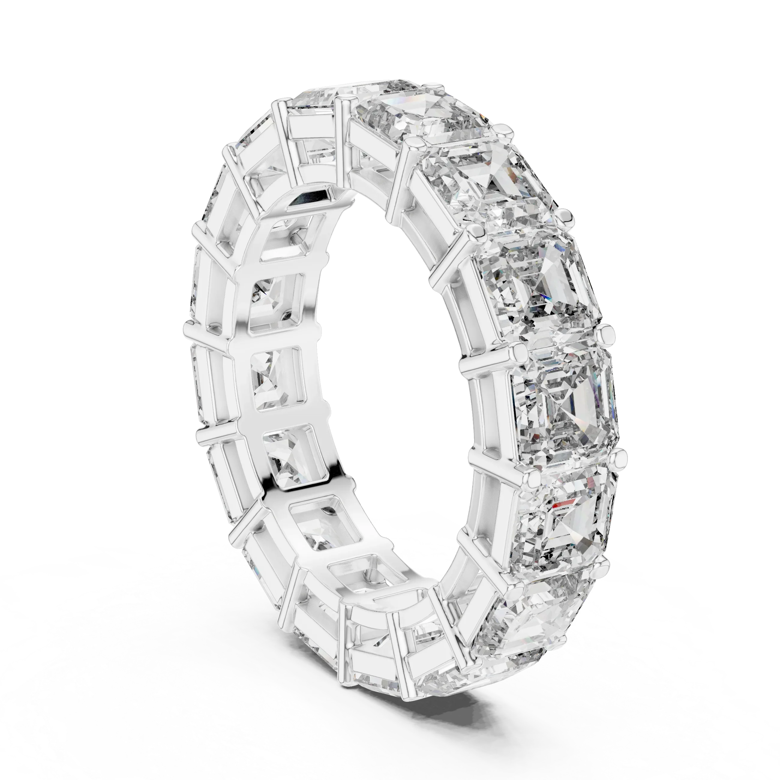 8.00 CTW Radiant Moissanite D Color Eternity Band