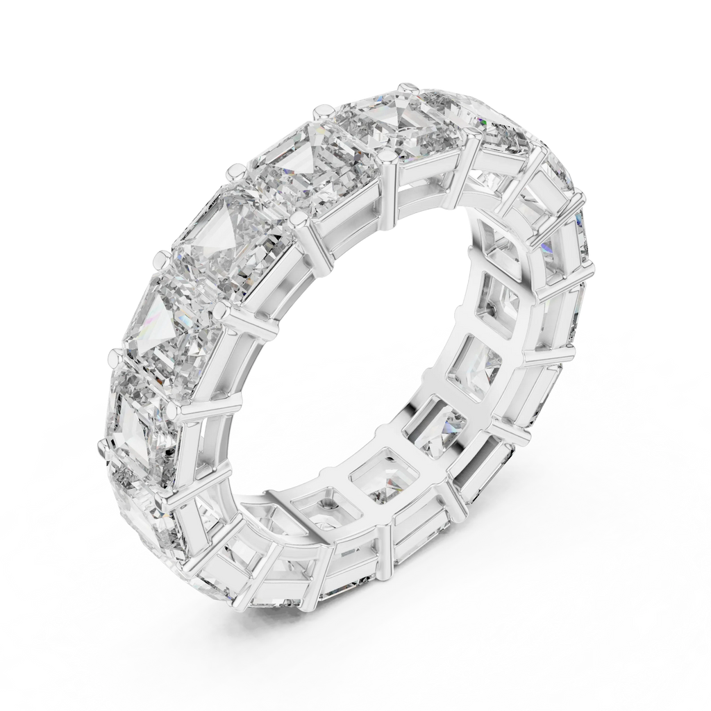 8.00 CTW Radiant Moissanite D Color Eternity Band