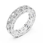 8.00 CTW Radiant Moissanite D Color Eternity Band