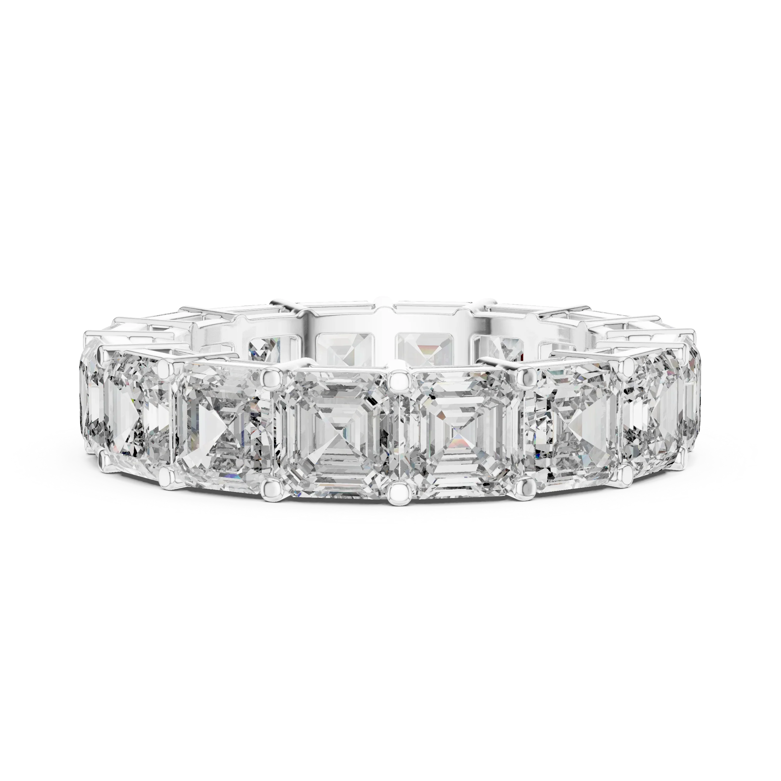 8.00 CTW Radiant Moissanite D Color Eternity Band