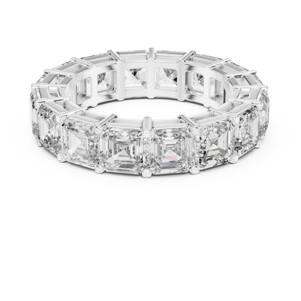 8.00 CTW Radiant Moissanite D Color Eternity Band