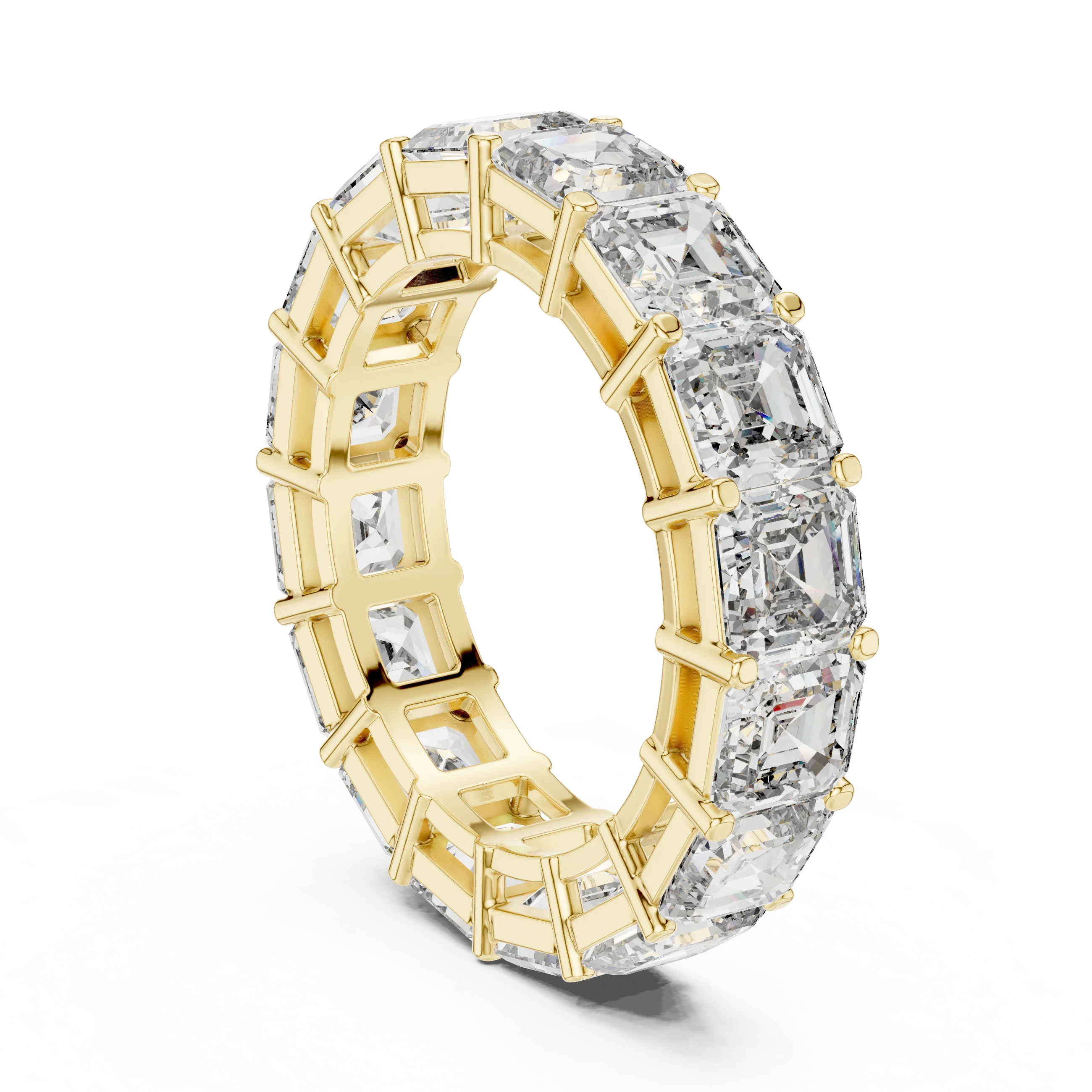 8.00 CTW Radiant Moissanite D Color Eternity Band