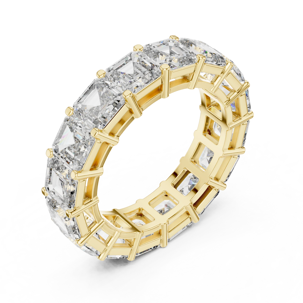 8.00 CTW Radiant Moissanite D Color Eternity Band