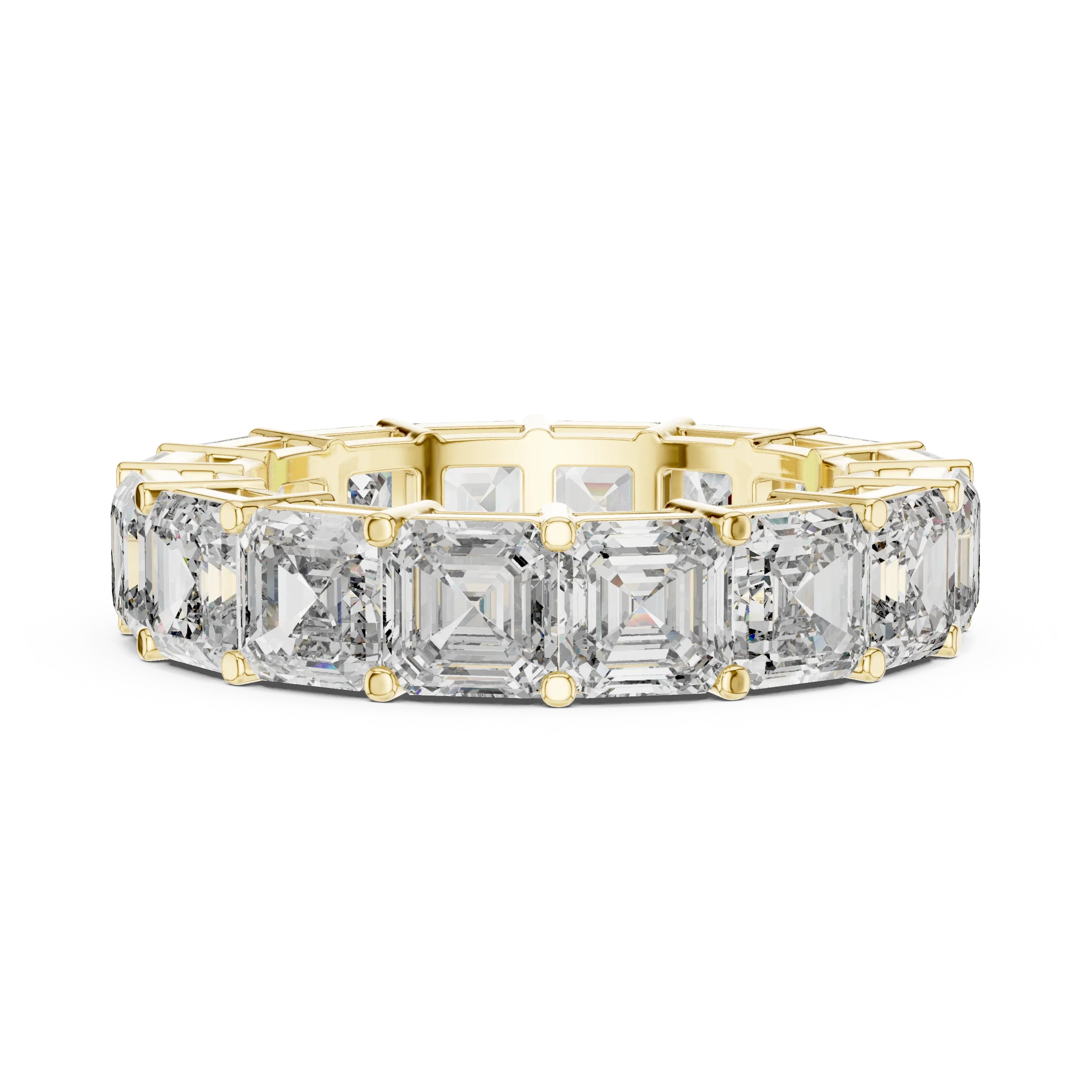 8.00 CTW Radiant Moissanite D Color Eternity Band