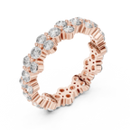 1.98 CTW Round Moissanite Floating Bubble VVS1 Eternity Band