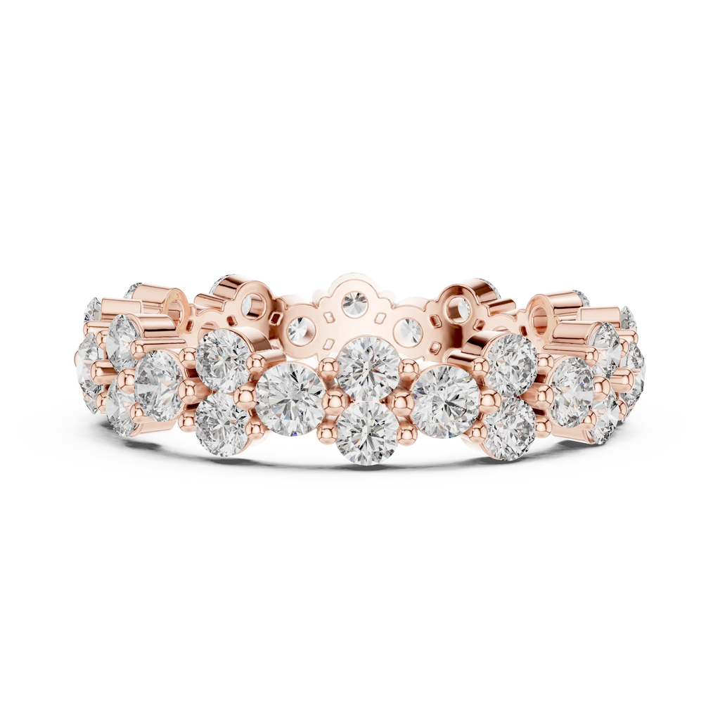 1.98 CTW Round Moissanite Floating Bubble VVS1 Eternity Band