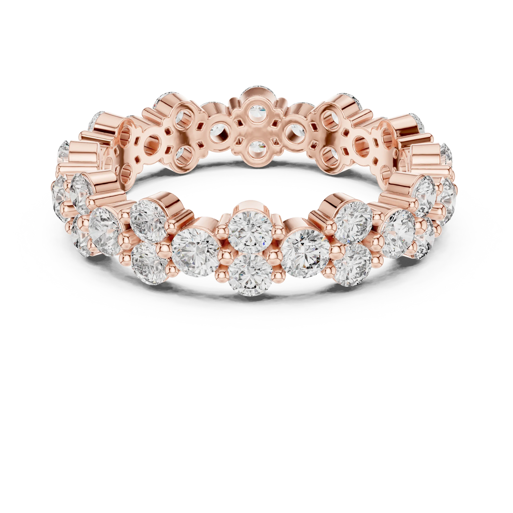 1.98 CTW Round Moissanite Floating Bubble VVS1 Eternity Band
