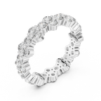 1.98 CTW Round Moissanite Floating Bubble VVS1 Eternity Band