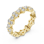 1.98 CTW Round Moissanite Floating Bubble VVS1 Eternity Band