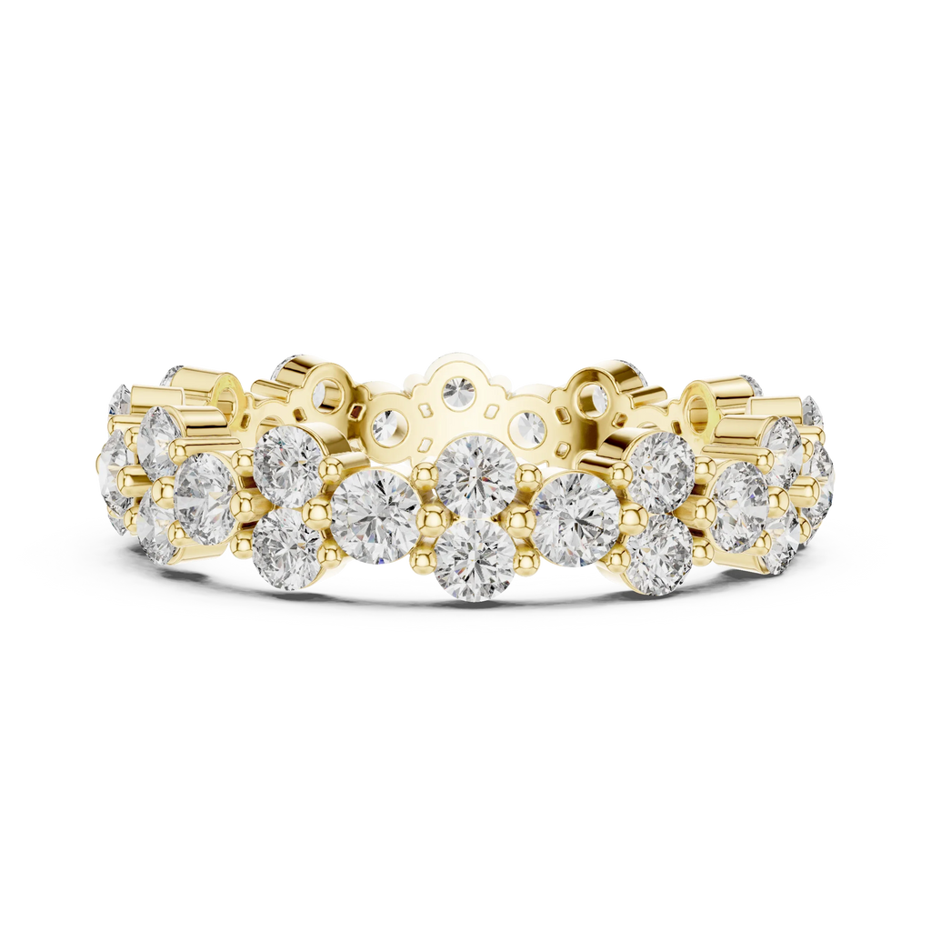 1.98 CTW Round Moissanite Floating Bubble VVS1 Eternity Band