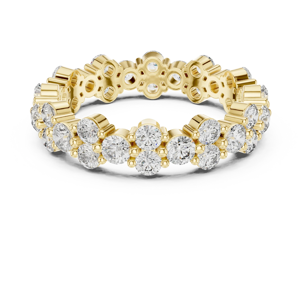 1.98 CTW Round Moissanite Floating Bubble VVS1 Eternity Band