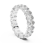 18K Gold Oval Lab Diamond Handcrafted Eternity Band 3.76 CTW