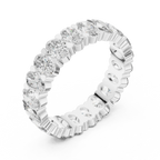 18K Gold Oval Lab Diamond Handcrafted Eternity Band 3.76 CTW