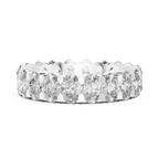 18K Gold Oval Lab Diamond Handcrafted Eternity Band 3.76 CTW